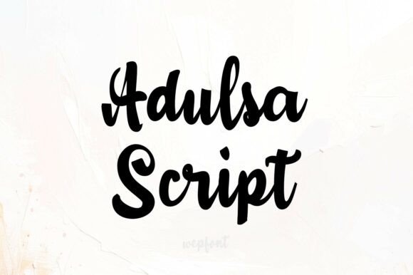 Adulsa Script: Your Go-To for Authentic Design