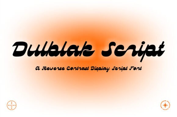 Dulblak Script: A Modern Display Font with a Twist